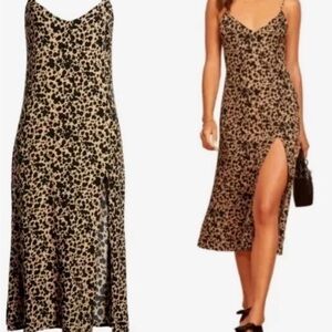 Reformation Crimini Leopard Print Slip Dress